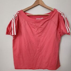 Y2K Vintage Carolina Blues Pink Shoulder Buckle Striped Shirt XL Sporty Preppy